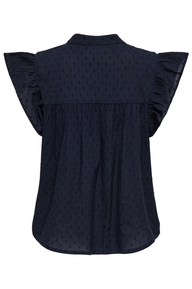 JDYKAYA S/L EMBROIDERY TOP WVN EXP 15372219 NIGHT SKY
